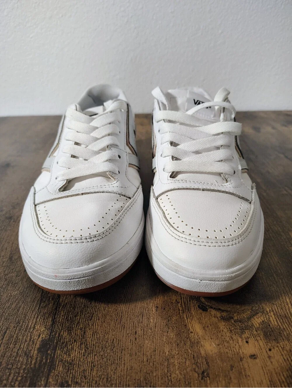 MISMATCHED Vans Lowland CC New Varsity White Grey Sneakers Men Size L 8 & R 9